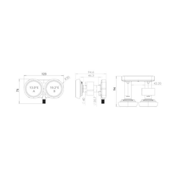 Grote foto inverto astra hotbird monoblock single voor 80cm schotels telecommunicatie zenders en ontvangers