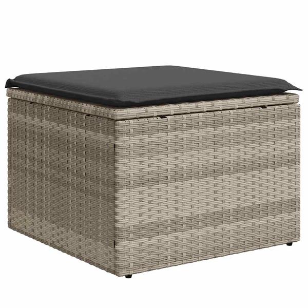 Grote foto vidaxl 6 delige loungeset met kussens poly rattan lichtgrijs tuin en terras tuinmeubelen