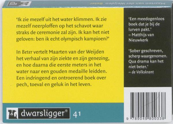 Grote foto beter dwarsligger 41 boeken literatuur