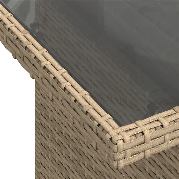 Grote foto vidaxl 6 delige loungeset met kussens poly rattan beige tuin en terras tuinmeubelen