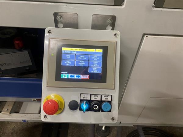 Grote foto sacmi tf40 imola tf43 stapelaar tf40 dozenvouwmachine met ts43 stapeleenheid agrarisch tuinbouw