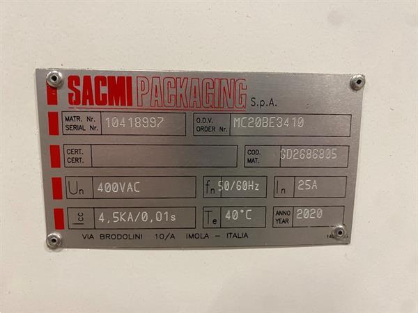 Grote foto sacmi tf40 imola tf43 stapelaar tf40 dozenvouwmachine met ts43 stapeleenheid agrarisch tuinbouw