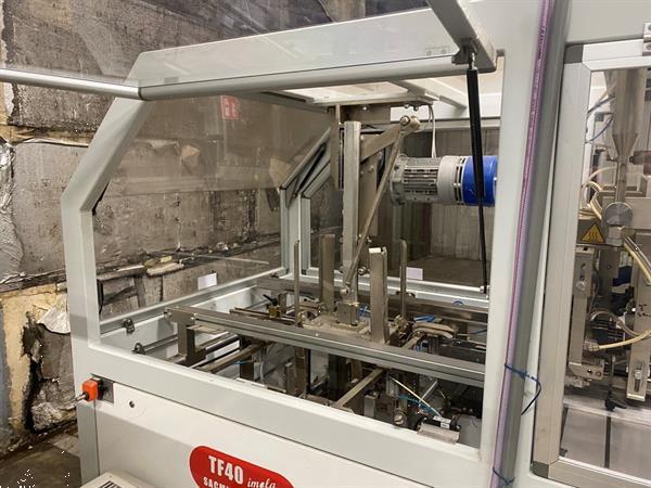 Grote foto sacmi tf40 imola tf43 stapelaar tf40 dozenvouwmachine met ts43 stapeleenheid agrarisch tuinbouw
