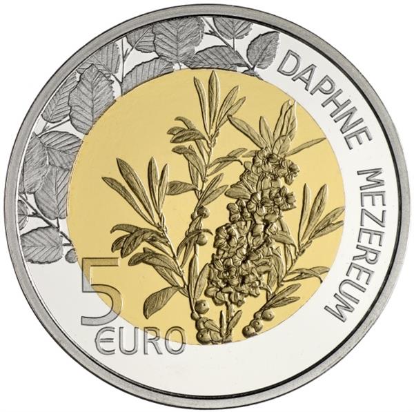 Grote foto luxemburg 5 euro 2022 daphne mezereum verzamelen munten overige