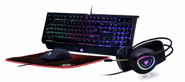 Grote foto goedkope 4 in 1 desktop gaming kit phantom verlicht keyboard muis muismat headset computers en software overige computers en software