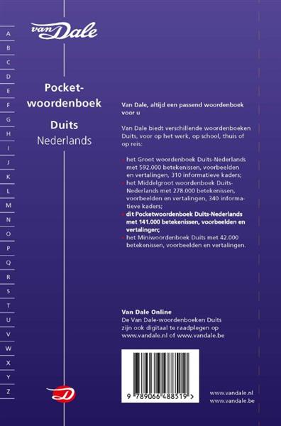 Grote foto van dale pocketwoordenboek duits nederlands van dale pocketwoordenboek boeken woordenboeken