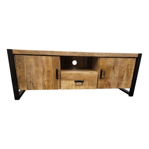 Grote foto tv meubel boaz mangohout 2 deuren en 1 lade 150x45x55 cm huis en inrichting eettafels