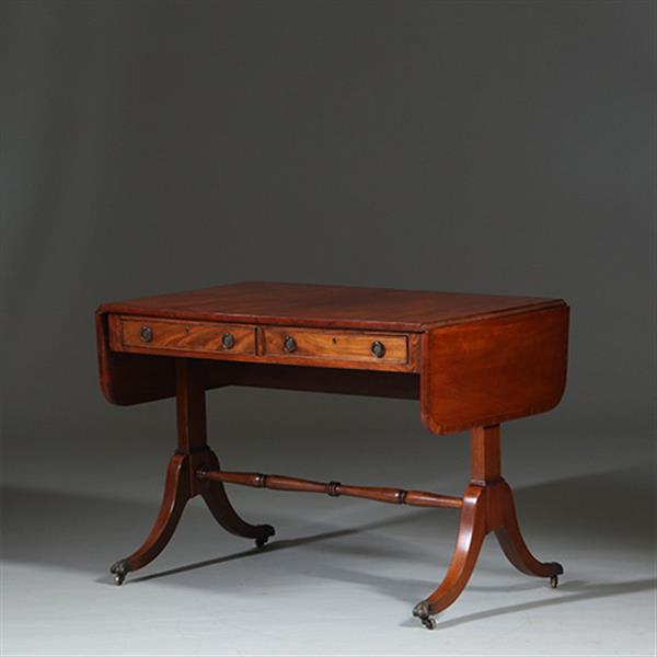 Grote foto regencys stijl wandtafel of kleine schrijftafel ca 1900 no.260660 antiek en kunst stoelen en banken