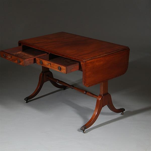 Grote foto regencys stijl wandtafel of kleine schrijftafel ca 1900 no.260660 antiek en kunst stoelen en banken