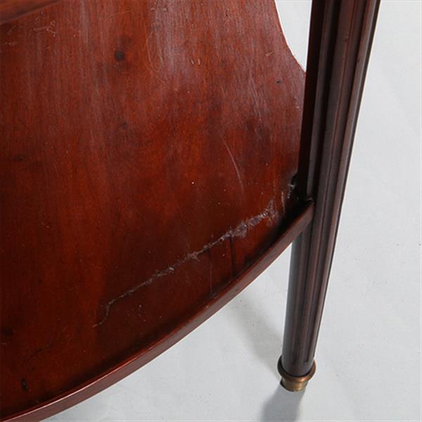 Grote foto lodewijk xvi wandtafel met marmer blad met bronzen galerijtje ca 1790 no.260670 antiek en kunst stoelen en banken