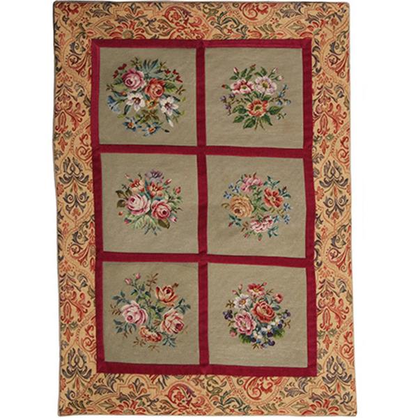 Grote foto wandkleed 6 verschillende carr s met bloemen in kader van floraal tapisserie no.262105 antiek en kunst overige in antiek gebruiksvoorwerpen