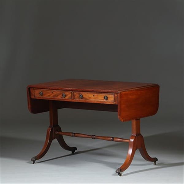 Grote foto regencys stijl wandtafel of kleine schrijftafel ca 1900 no.260660 antiek en kunst stoelen en banken