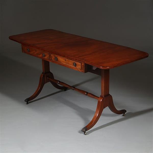 Grote foto regencys stijl wandtafel of kleine schrijftafel ca 1900 no.260660 antiek en kunst stoelen en banken
