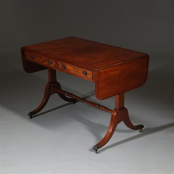 Grote foto regencys stijl wandtafel of kleine schrijftafel ca 1900 no.260660 antiek en kunst stoelen en banken