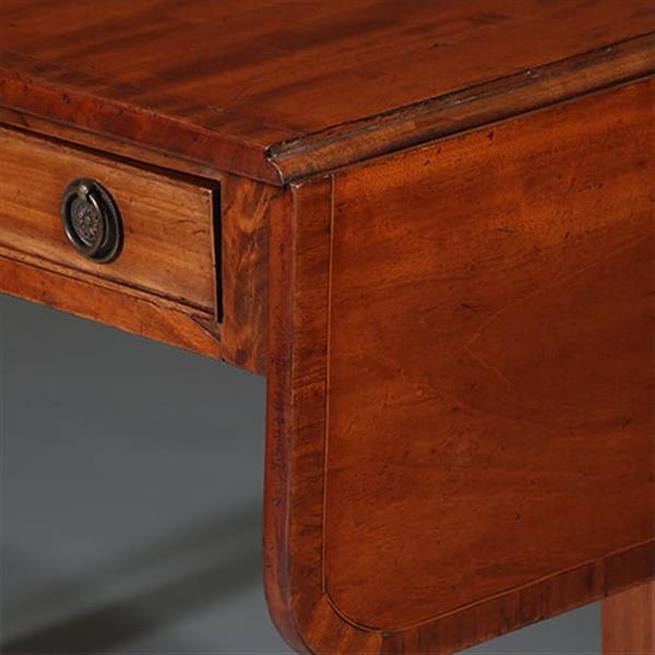 Grote foto regencys stijl wandtafel of kleine schrijftafel ca 1900 no.260660 antiek en kunst stoelen en banken