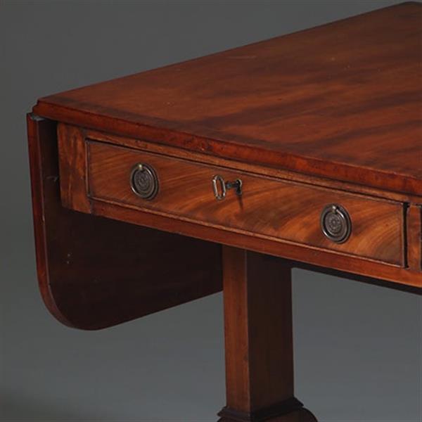 Grote foto regencys stijl wandtafel of kleine schrijftafel ca 1900 no.260660 antiek en kunst stoelen en banken