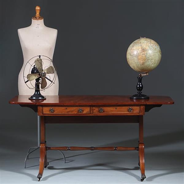 Grote foto regencys stijl wandtafel of kleine schrijftafel ca 1900 no.260660 antiek en kunst stoelen en banken