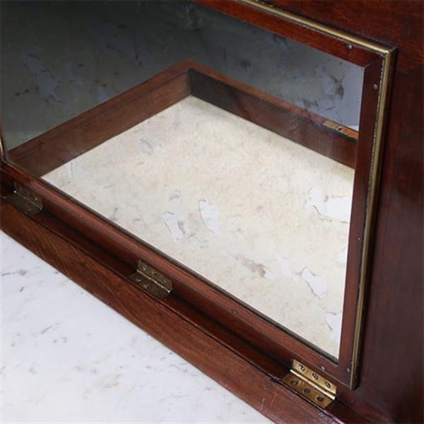 Grote foto hollandse lodewijk xvi wandtafel als schenktafel in mahonie met verguld messing no.260665 antiek en kunst stoelen en banken