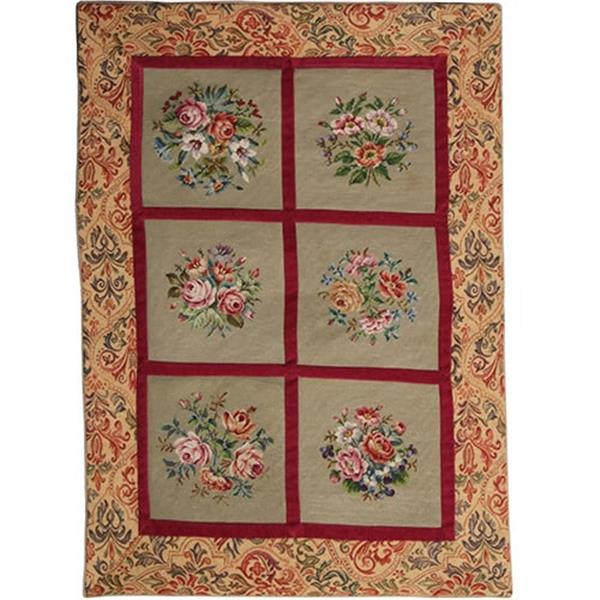 Grote foto wandkleed 6 verschillende carr s met bloemen in kader van floraal tapisserie no.262105 antiek en kunst overige in antiek gebruiksvoorwerpen