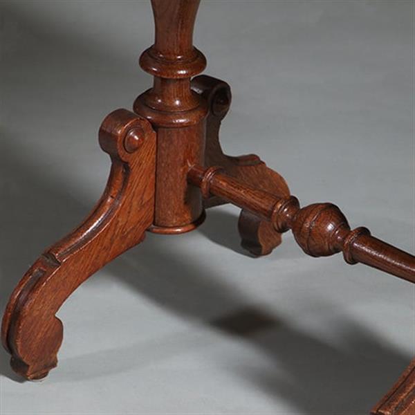 Grote foto eenvoudig eiken bijzettafeltje in mooie oude kleur ca 1885 hollands no262210 antiek en kunst stoelen en banken