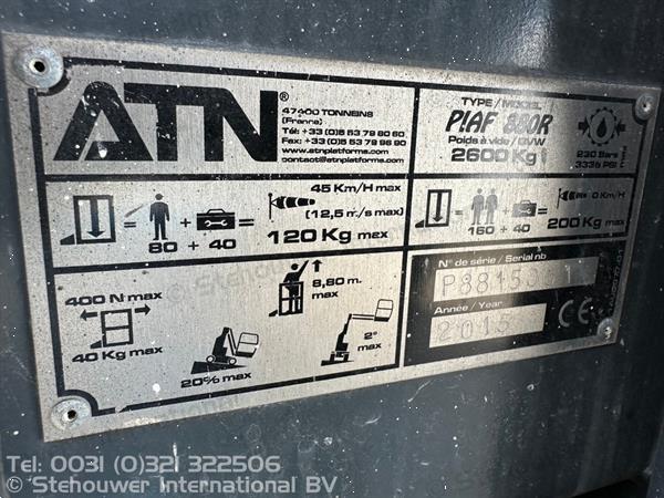 Grote foto atn piaf 880r masthoogwerker doe het zelf en verbouw hoogwerkers