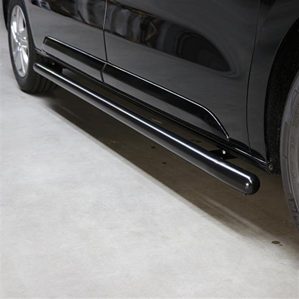 Grote foto sidebars zwart rvs volkswagen t7 transporter 2024 auto onderdelen overige auto onderdelen