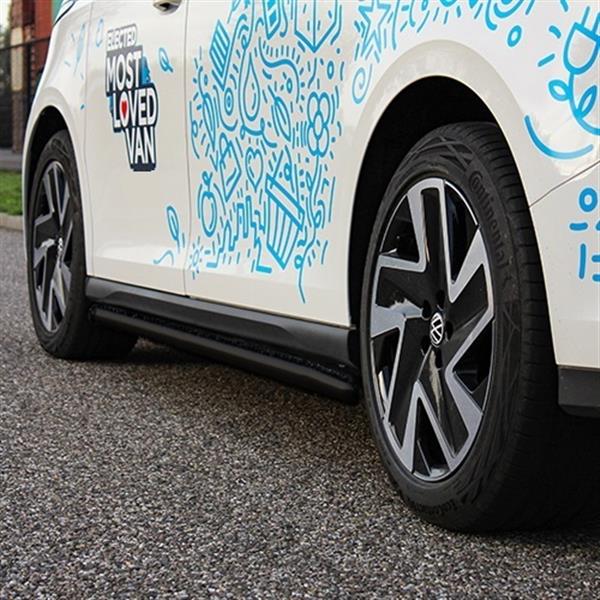 Grote foto sidebars zwart rvs volkswagen id.buzz 2022 auto onderdelen overige auto onderdelen