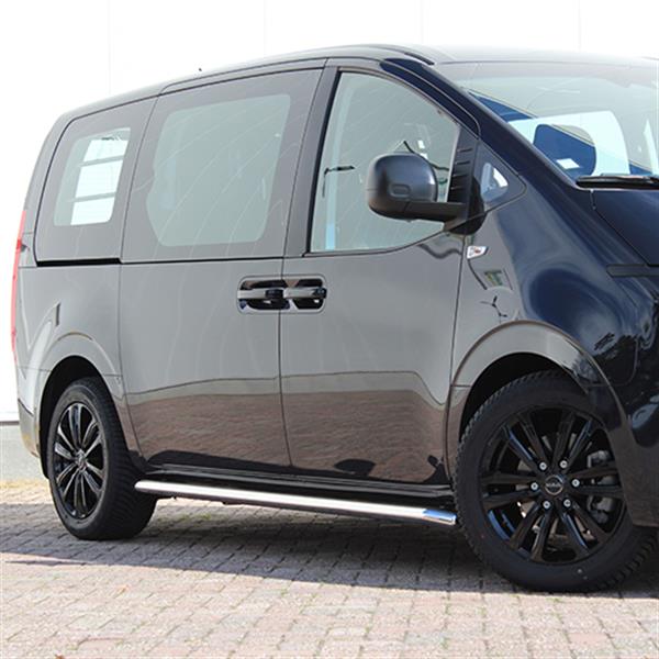 Grote foto sidebars rvs zilver hyundai staria 2022 auto onderdelen overige auto onderdelen