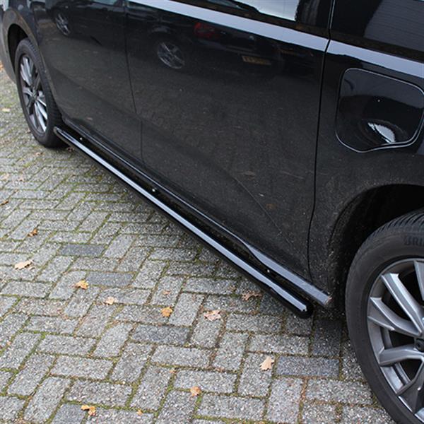 Grote foto sidebars zwart rvs volkswagen multivan t7 2022 auto onderdelen overige auto onderdelen