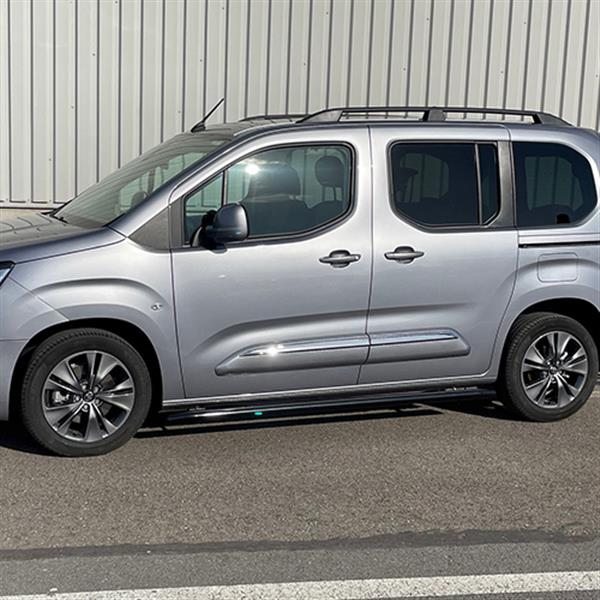 Grote foto sidebars zwart rvs toyota proace city 2019 auto onderdelen overige auto onderdelen