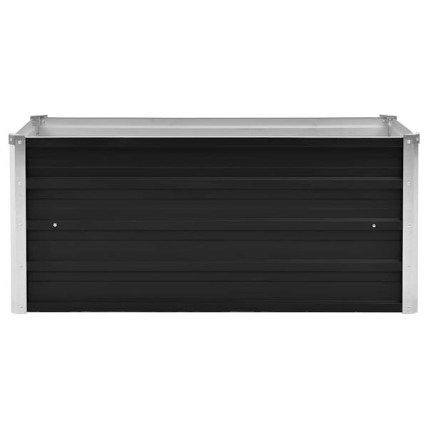 Grote foto vidaxl plantenbak verhoogd 100x40x45 cm gegalvaniseerd staal antraciet tuin en terras overige tuin en terras