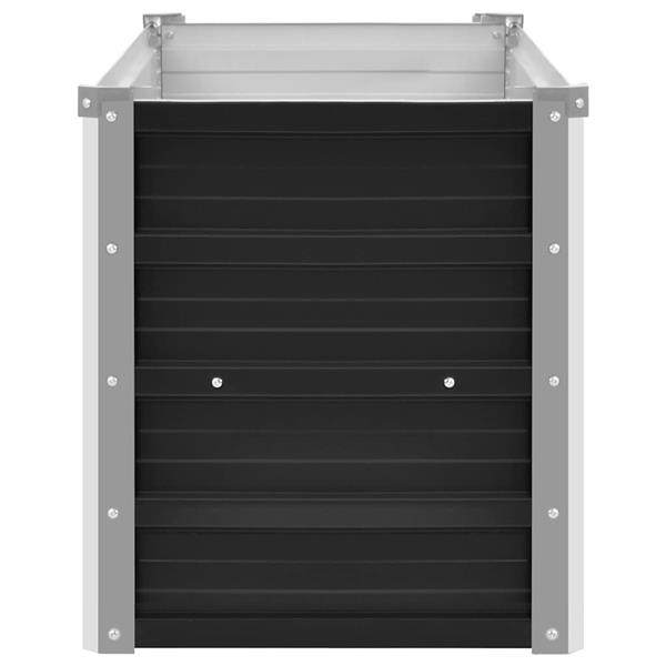 Grote foto vidaxl plantenbak verhoogd 100x40x45 cm gegalvaniseerd staal antraciet tuin en terras overige tuin en terras