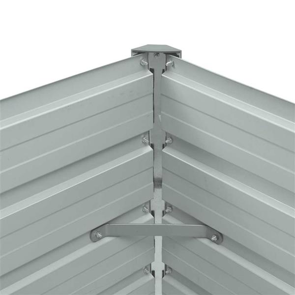 Grote foto vidaxl plantenbak verhoogd 100x40x45 cm gegalvaniseerd staal antraciet tuin en terras overige tuin en terras