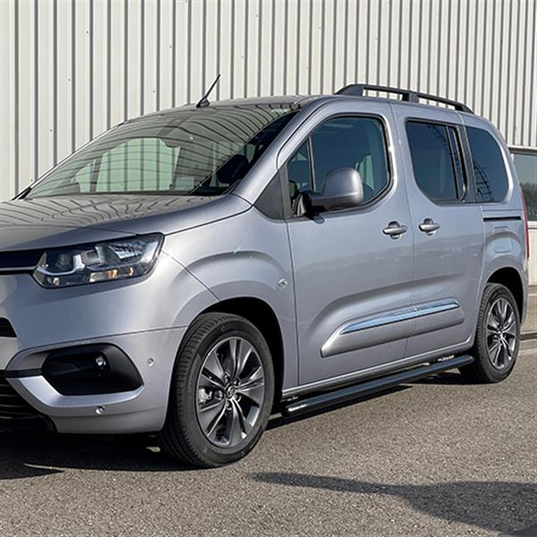 Grote foto sidebars zwart rvs toyota proace city 2019 auto onderdelen overige auto onderdelen