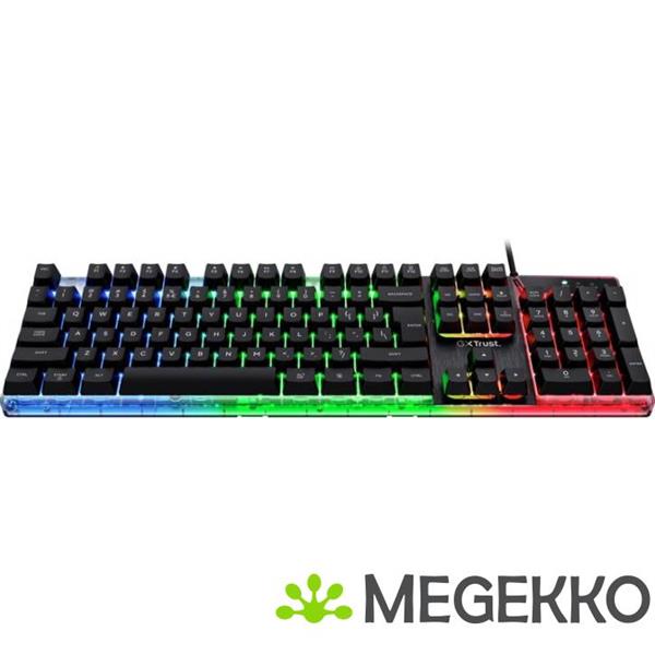 Grote foto trust gxt 835 azor qwerty us gaming toetsenbord computers en software toetsenborden