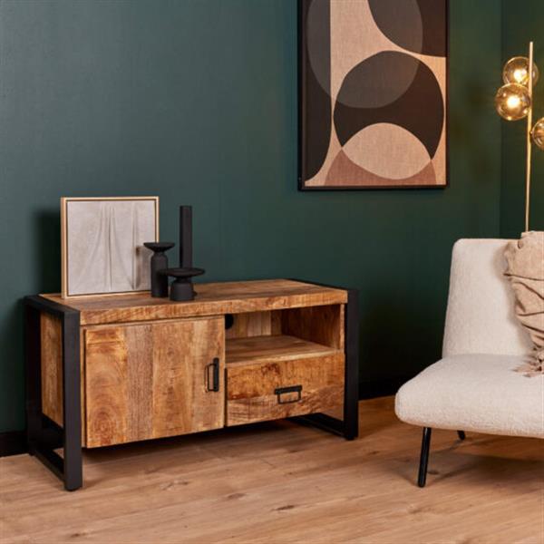 Grote foto tv meubel boaz 1 lade 1 open vak 110x45x55 cm huis en inrichting eettafels