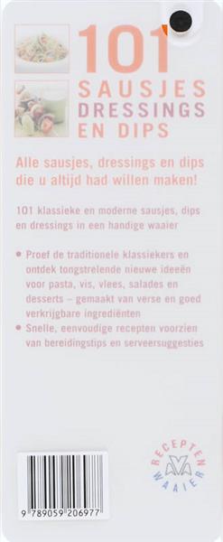 Grote foto waaier 101 sausjes dressings en dips boeken kookboeken