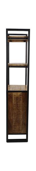 Grote foto boekenkast new delhi 55x35x175 mangohout metaal huis en inrichting eettafels