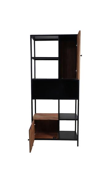 Grote foto boekenkast manchester 80x35x185 cm acaciahout huis en inrichting eettafels