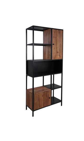 Grote foto boekenkast manchester 80x35x185 cm acaciahout huis en inrichting eettafels