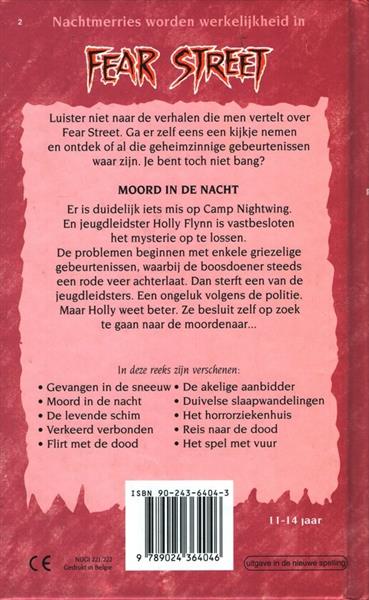 Grote foto moord in de nacht fear street boeken jeugd 13 jaar en ouder