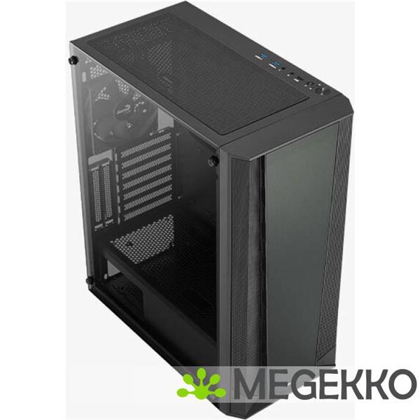 Grote foto aerocool prism g bk v1 midi tower zwart computers en software behuizingen en kasten