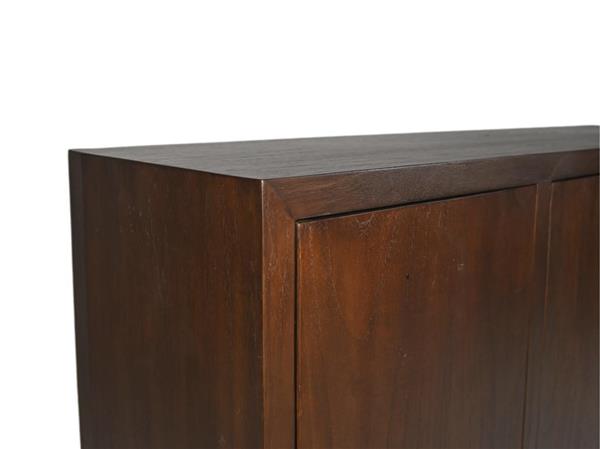 Grote foto dressoir hangu 3 deurs 150 cm teak fineer bruin huis en inrichting eettafels