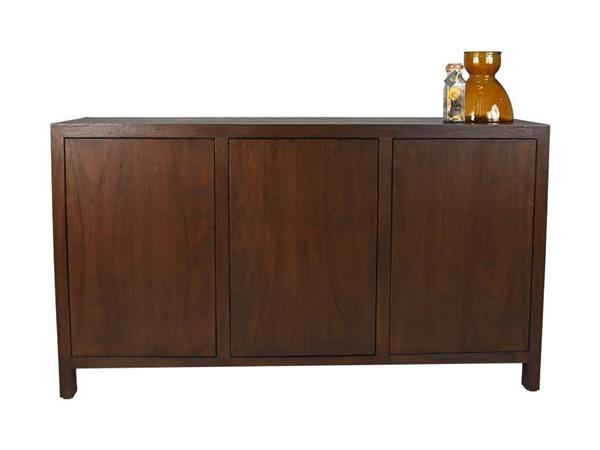 Grote foto dressoir hangu 3 deurs 150 cm teak fineer bruin huis en inrichting eettafels