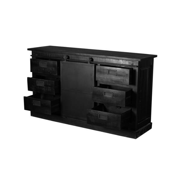 Grote foto dressoir fresno black 160 cm huis en inrichting eettafels