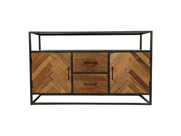 Grote foto dressoir verona 140 cm mangohout visgraat huis en inrichting eettafels