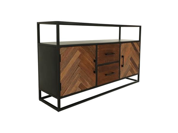 Grote foto dressoir verona 140 cm mangohout visgraat huis en inrichting eettafels