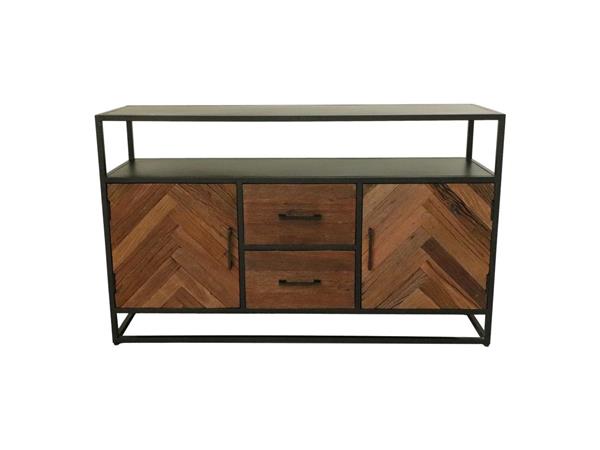 Grote foto dressoir verona 140 cm mangohout visgraat huis en inrichting eettafels