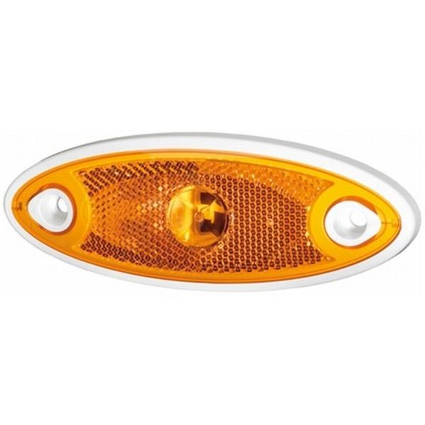 Grote foto hella zijmarkering led ovaal opbouw oranje wit frame caravans en kamperen caravan accessoires