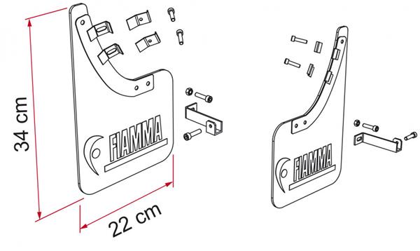 Grote foto fiamma mud flap front 06606 01 caravans en kamperen caravan accessoires